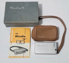 Minolta 16 Camera Subminiature, Spy w/case/filters/original Box