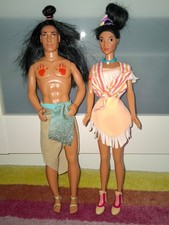 🎠90er pocahontas BARBIE + KEN original MATTEL kleidung set aus paket sammlung🎠