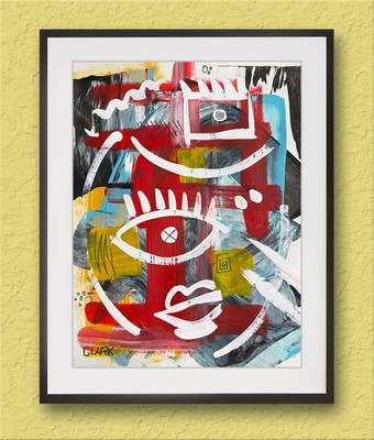 Original Abstract Acrylic Painting (1 of 3 Series) - 12x9'' Mixed Media Paper