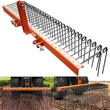 GARVEE 72" Pine Needle Rake for Tractor, Fits Cat 1 & Cat 2 3-Point Hitch System