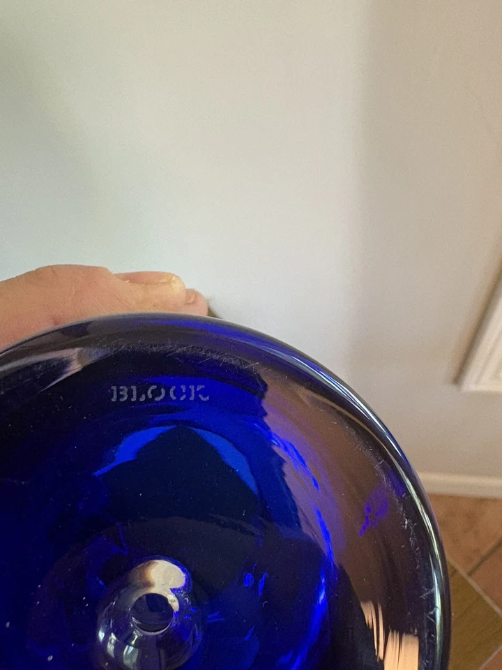 Set Of 10 Vintage Stockholm By BLOCK Double Old Fashion Glasses Cobalt Blue - Image 3 of 4