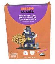 Mondo Llama Create-Your-Own Halloween Glow-In-The-Dark Gem Art Scene Kit NEW