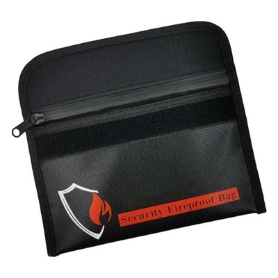 Fireproof Document Bag 2000°F 5x8in Safe Pouch Fireproof Heat Insulated Bag