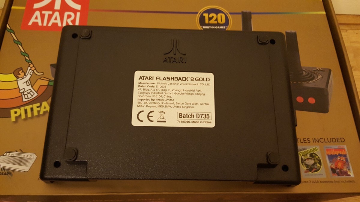 ATARI FLASHBACK GOLD CONSOLE BOXED 120 BUILT IN GAMES VGC WITH  CONTROLLERS