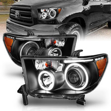 for 2007-2013 Toyota Tundra 2008-2017 Sequoia Xtreme LED Halo Tubes Black Proj