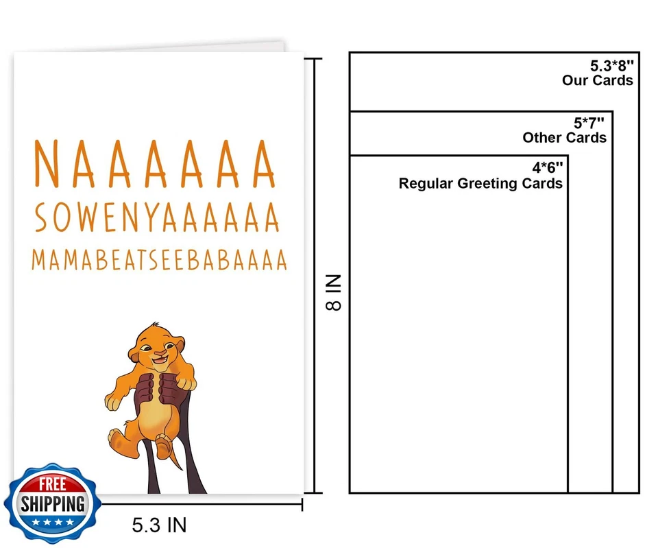 可爱全新婴儿狮子卡爸爸妈妈可爱婴儿淋浴卡,全新婴儿礼物 f — 第 2/4 张图片