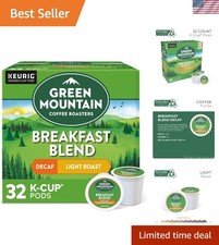 32 Count Decaf Breakfast Blend K-Cup Pods - Smooth, Nutty Taste for Decaf Lovers