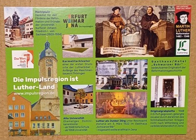 Postcard Luther in Jena Reformation Thuringia