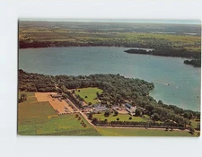 Postcard Aerial View of Honey Bear Farm Power Lake Wisconsin USA