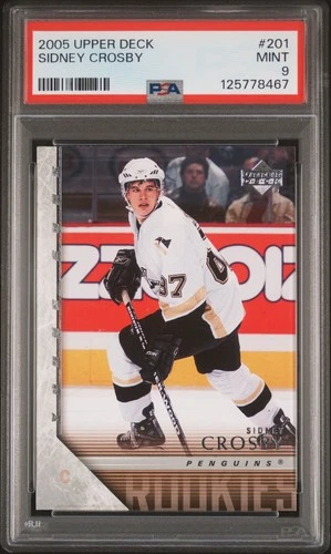Sidney Crosby 2005-06 Upper Deck Young Guns #201 RC PSA 9