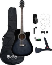 Washburn WA90CE Acoustic-Electric Guitar Kit   Dreadnought Cutaway, Built-In