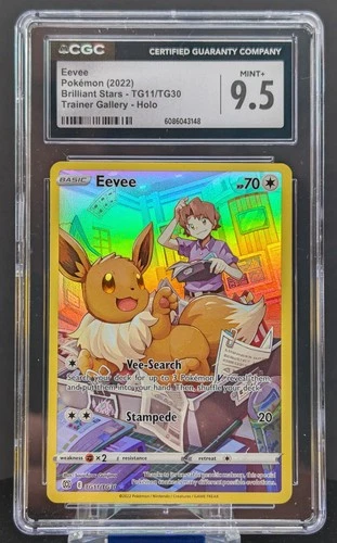Pokemon Graded Eevee #TG11/TG30 English Brilliant Stars Trainer Gallery CGC 9.5