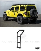 Jeep Wrangler JL Carbon Steel Black Roof Rack Side Access Ladder For 18-Up (For: More than one vehicle)