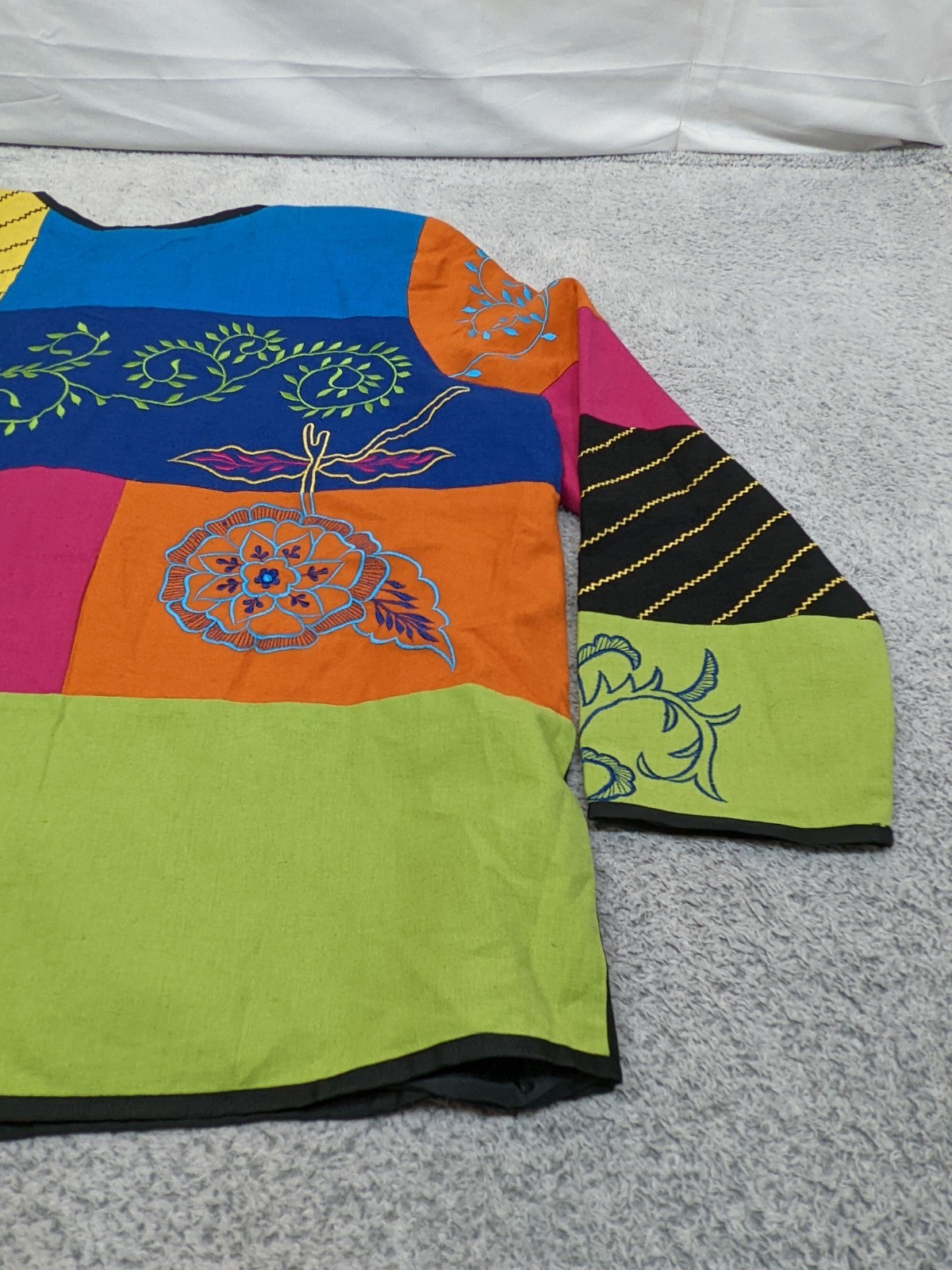 Indigo Moon Jacket Women’s 1X Patchwork Embroider… - image 16