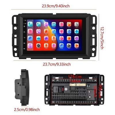 For Chevy Silverado 2007-2013 1500 2500 4core 4+64G Carplay Stereo 8'' Radio GPS