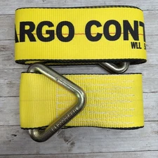 US Cargo Control 4" x 10' Cargo Winch Straps with 20k D-Rings 2 Straps, Yellow