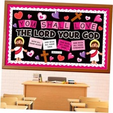 Valentine's Day Religious Bulletin Board Decoration Set, Valentines Day