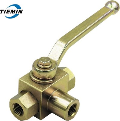 Hydraulic Ball Valve 1/2'' NPT, 3 Way Ball Valve,  Hydraulic Valve 7250 PSI