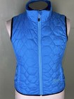 Marker Womens Puffer Vest Blue Zip Up Pockets Lined Quilted Mock Neck Small — photo 2