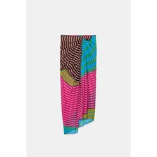 ZARA DRAPED STRIPED PAREO SKIRT