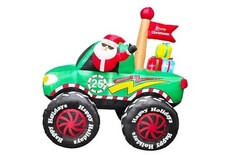 6-Ft. Tall Santa in Monster Truck Blow Up Inflatable 6ft Santa Monster Truck