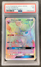 2018 Pokemon Glaceon GX Rainbow Holo Foil Ultra Prism 159/156 PSA 7 Fresh Grade on eBay