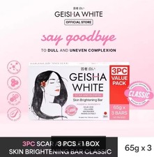 Geisha White Scar and Blemish Classic Skin Lightening Soap 65gX 3Bars Original