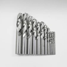 TungKLOT 12pcs Solid Carbide Stub Drill Bit Set 1mm-10mm Industrial Grade Twist