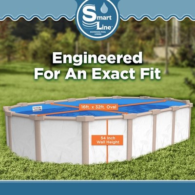 Smartline 16' x 32' x 54'' Oval 25 Gauge Overlap Above Ground Swimming Pool Liner