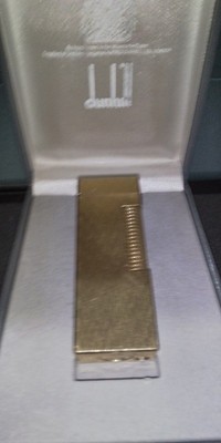 Dunhill Lighter with gold mesh case