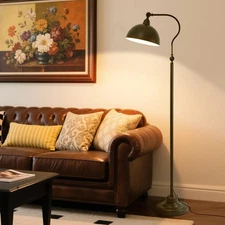 Bright Reading Floor Lamp with Remote Control and Bluetooth Dimming,Rustic Vi...