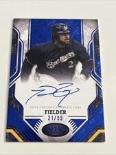 Topps 2025 Tier One Prince Fielder /99 On Card Auto Prime Performers Brewers