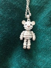 Halskette 60cm lang für mit  Anhänger Teddybär 