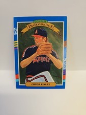 1991 Donruss - Diamond Kings Chuck Finley #26 3 Yellow Lines on Left Border
