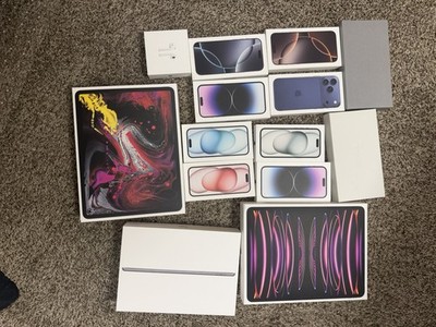 Lot of Empty Apple iPhone ipad and watch Boxes   (14) total of different models