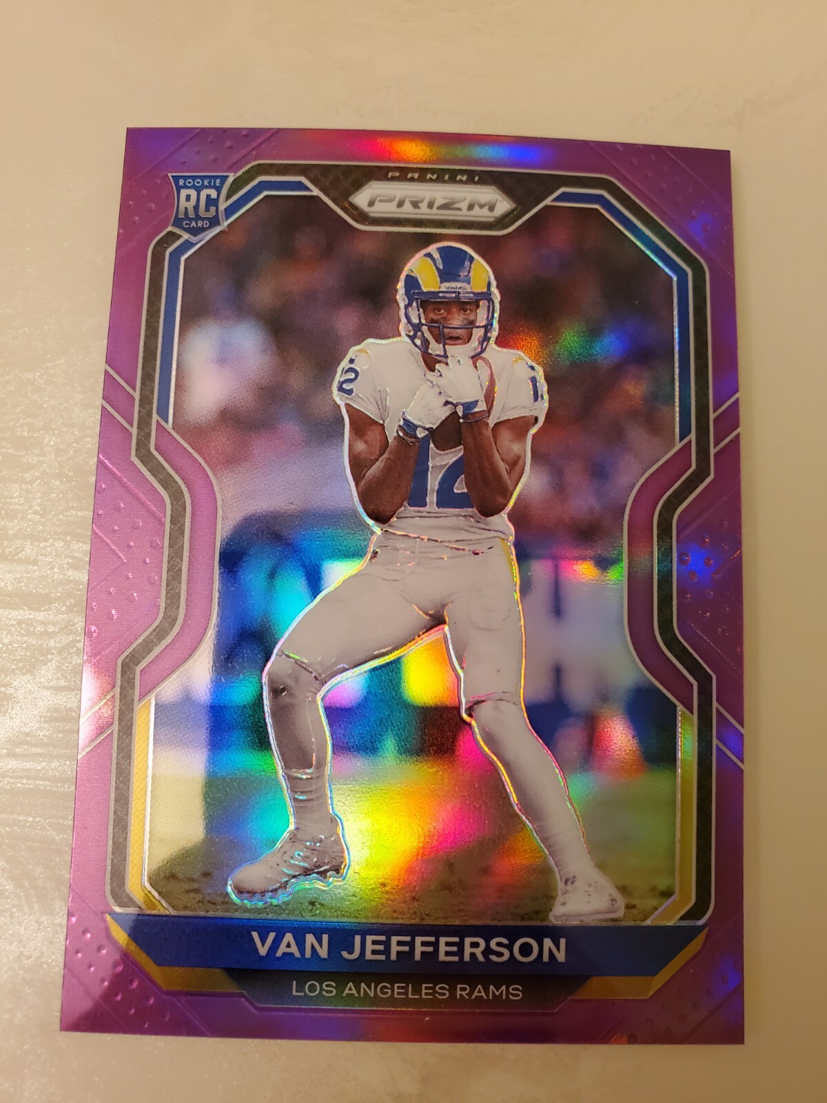 Van Jefferson 2020 Panini Prizm #377 Purple Prizm /125 SP Rookie RC Rams