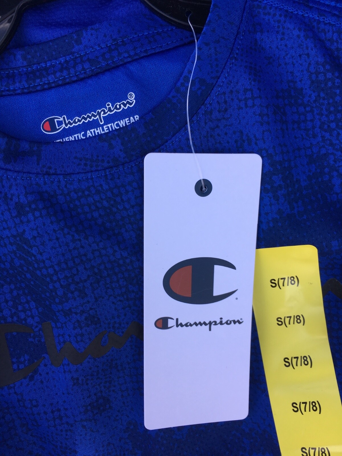 Champion Youth Boy’s 2 Pack T-shirt Authentic Athletic wear Blue/Black S(5/6)NWT image 3