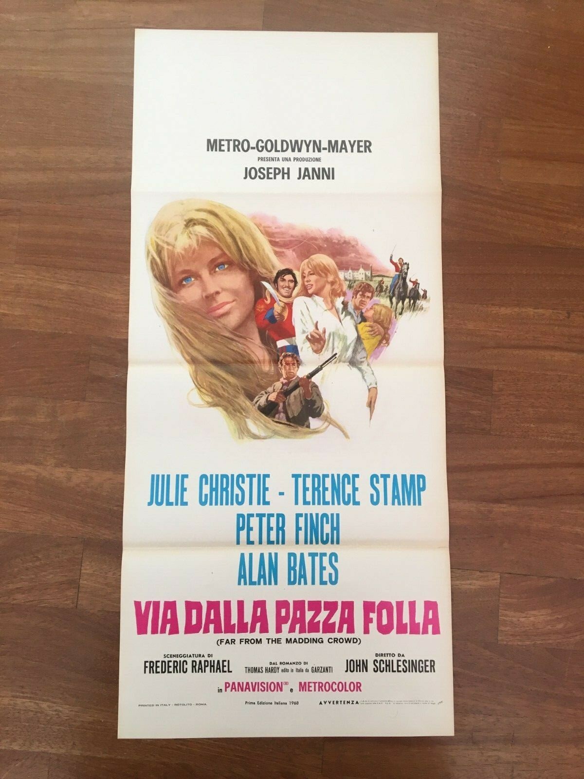 Locandina originale film Via dalla pazza folla (1967) - Regia di John Schlesinger