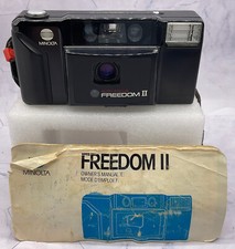 Minolta Auto Focus Freedom II 35mm Film Camera Point  Shoot  Untested