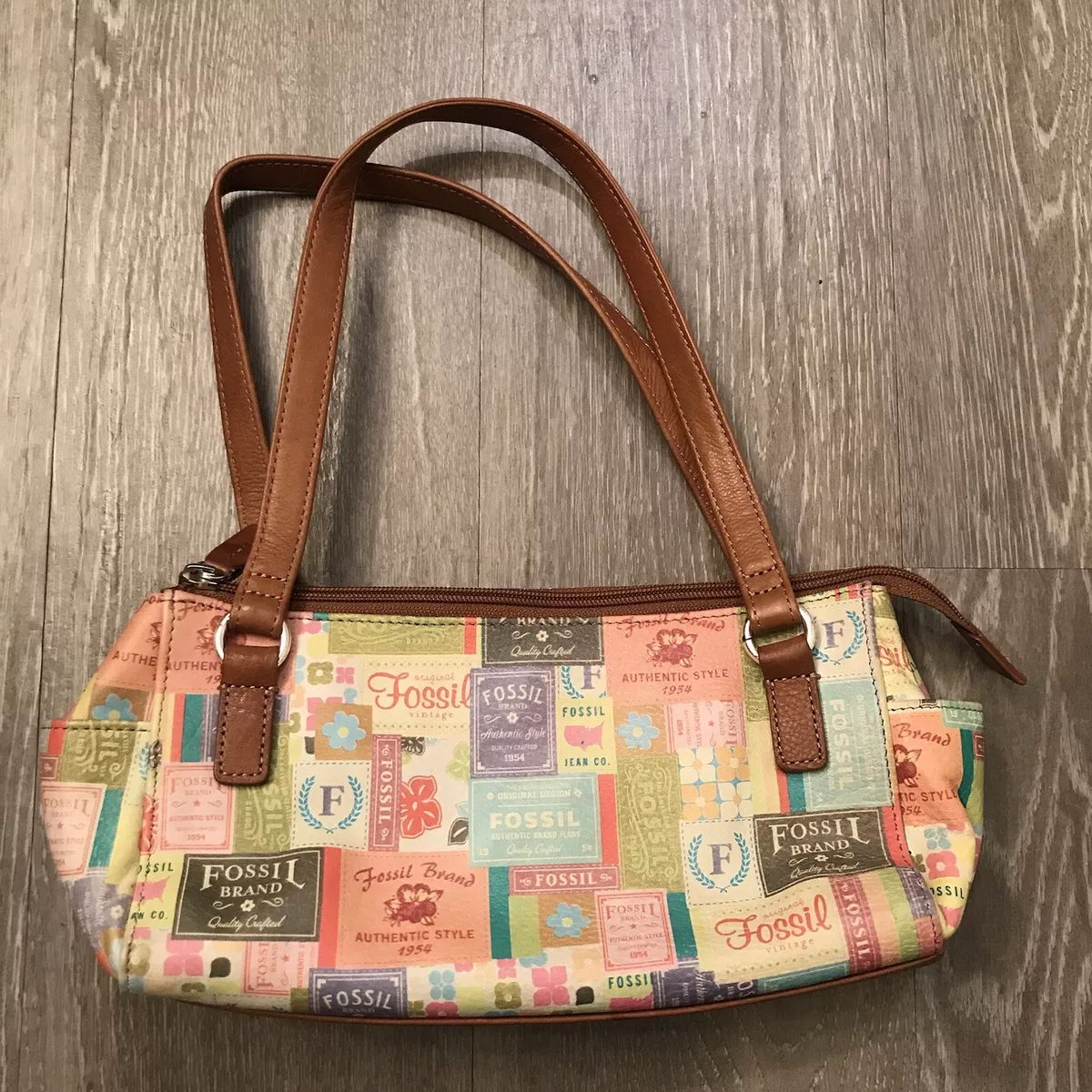 Fossil shop canvas purse