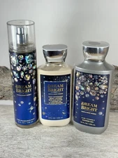 NEW! 3 pc Bath & Body Works DREAM BRIGHT fragrance mist shower gel lotion set