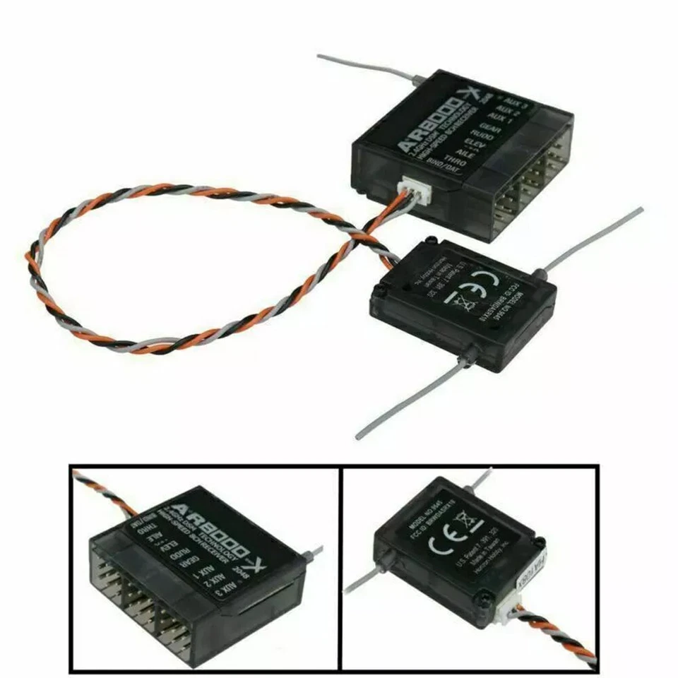 2.4GHz AR8000 8CH Receiver Extended DSMX Channel For DX7s DX8 DX9 Dx18 NEW - Image 2 of 3