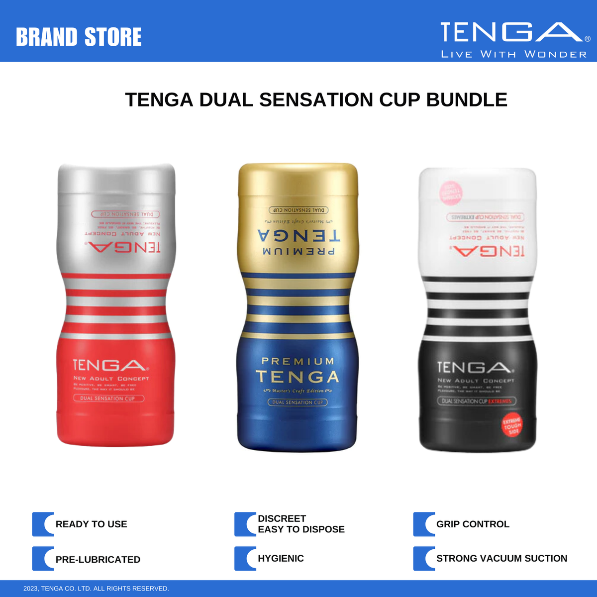 TENGA Dual Sensations Disposable Pre Lubricated Male Masturbator