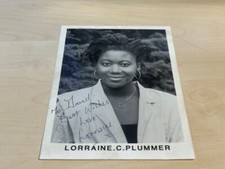 Hand Signed 5" x 7" BW Photo Lorraine C Plummer Emu's World Pink Windmill Emu