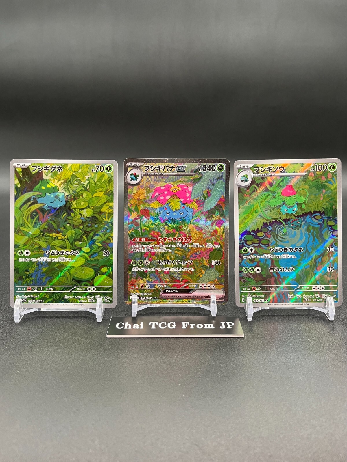 Venusaur ex SAR 200/165 Bulbasaur Ivysaur AR Set Pokemon Card 151 Japanese EX/NM