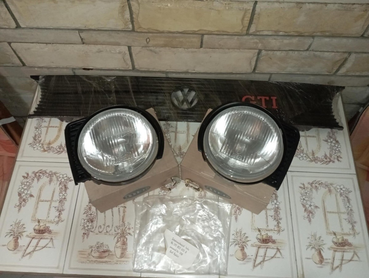 VW Mk1 Golf / Hella Headlights+ GTI Italian Grill (Combo) New Open