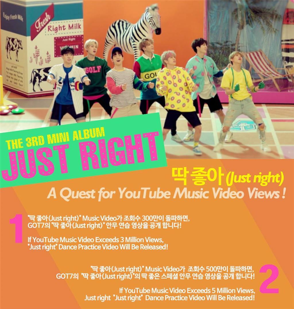 GOT7 [JUST RIGHT] 3rd Mini Album CD+Photo Book+Card+GIFT K-POP
