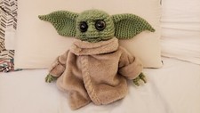 The Child Crochet Mandalorian Plush custom quilted amigurumi Baby Yoda 11 inches