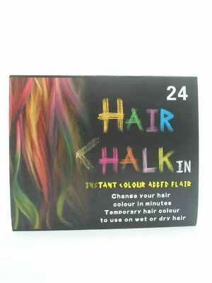 HAIR CHALK TEMPORARY HAIR DYE COLOUR SOFT PASTELS SALON KIT 24