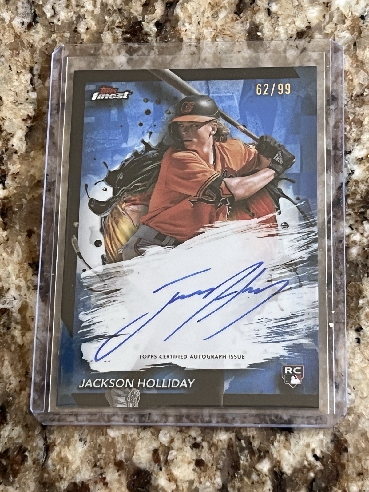 2024 Topps Finest JACKSON HOLLIDAY Rookie Auto Blue 62 /99